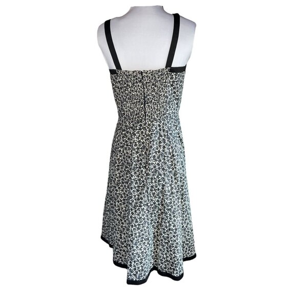 Black & White Floral Print Sleeveless Dress Size 6 By Dressbarn - Picture 2 of 8